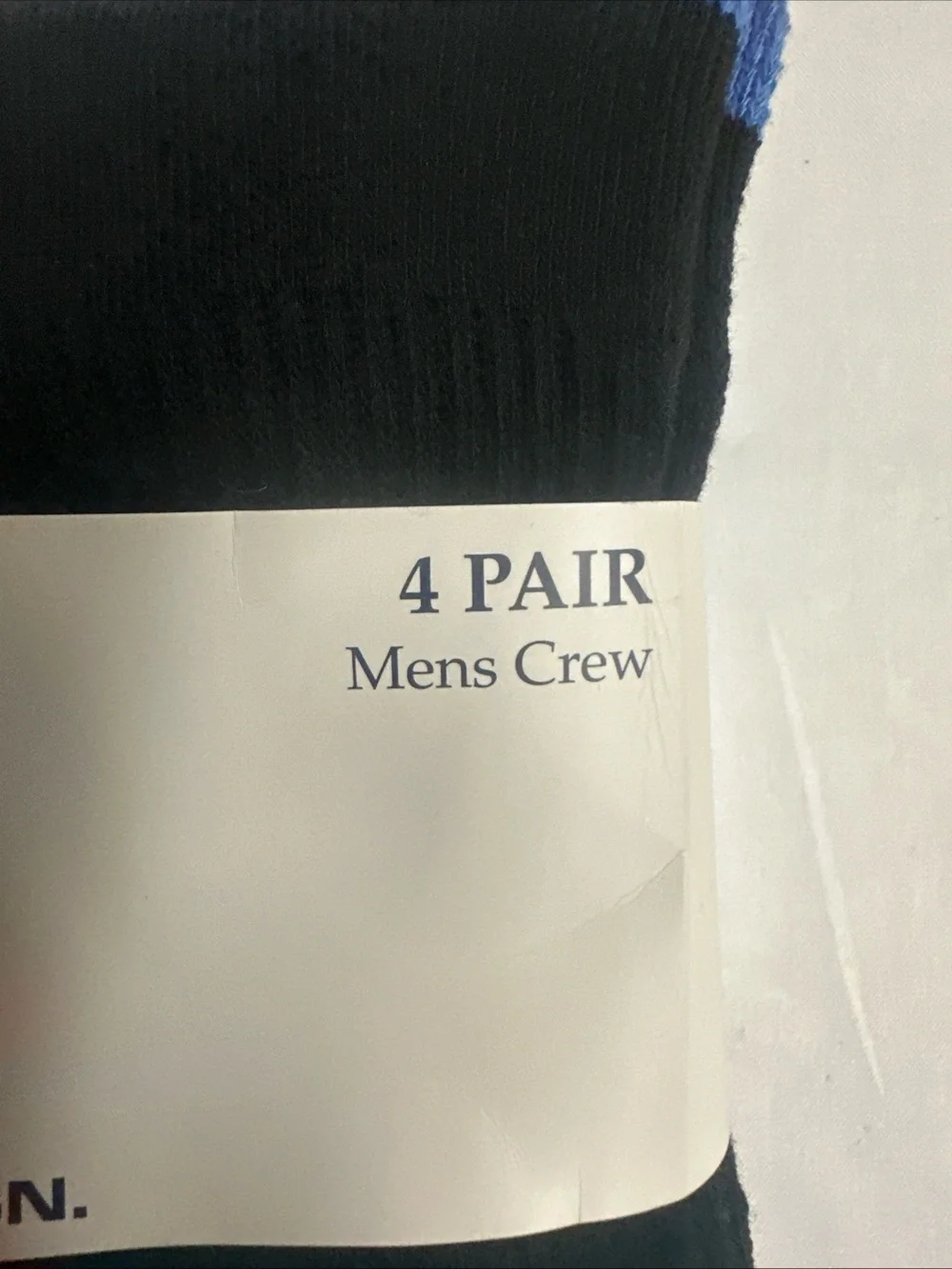 U.S. Polo Assn. Men’s Crew Socks in Black with Red & Blue Stripes